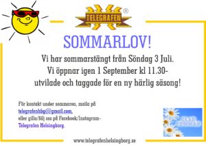Sommartid Sommarlov Sommarstängt 22